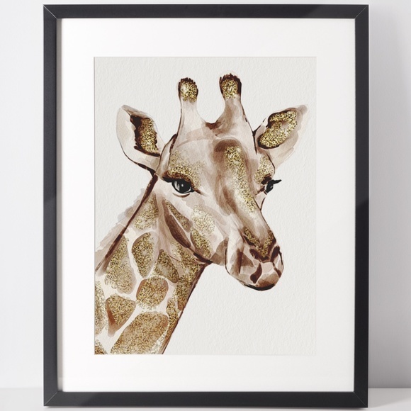 Other - Watercolor Giraffe Wall Art Print Poster Unframed